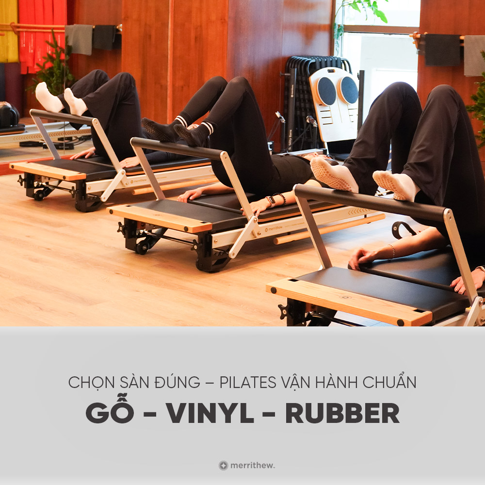 sàn studio Pilates vinyl cho Reformer